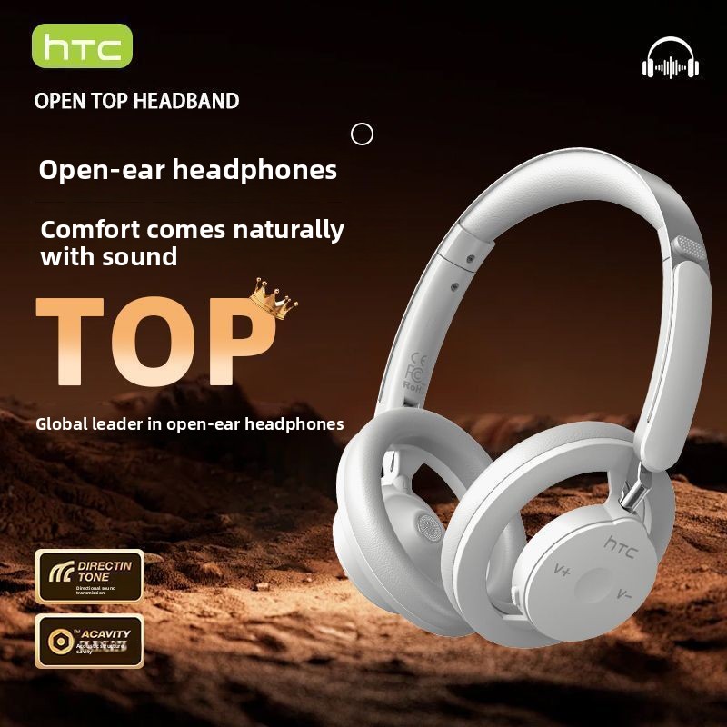 Anc Wireless Over Ear Headphones - HTC‑HP06 Open‑ear Headphones Wireless Bluetooth Headset