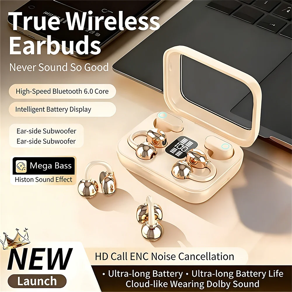 Bone Conduction Running Headphones - Twin Earphone Open In-ear Type HIFI
