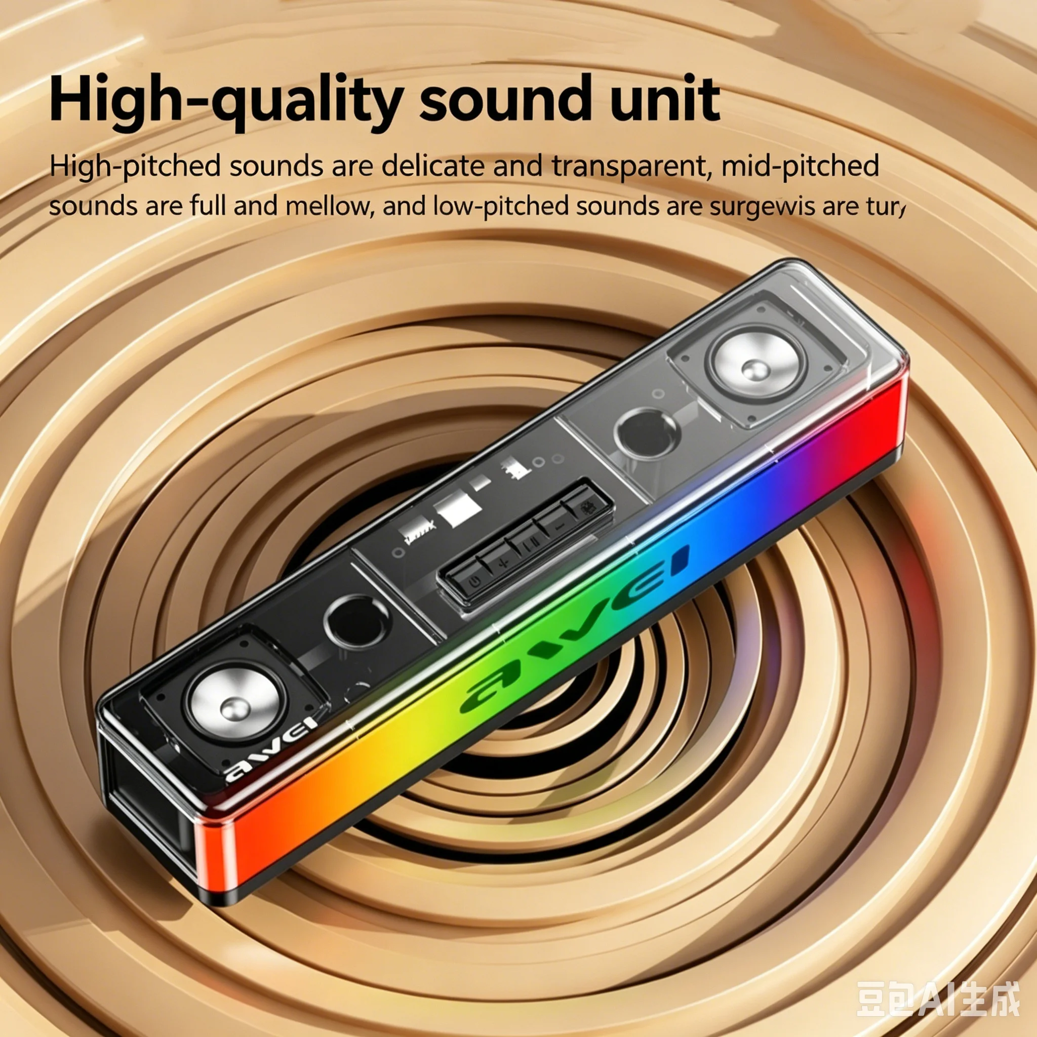 RGB Bluetooth Speakers Soundba - Rgb Computer Soundbar For Pc recension och pris