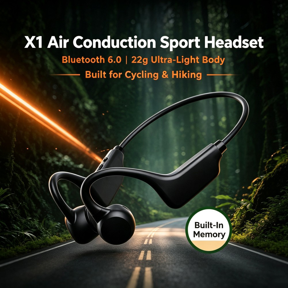 KEBIDUMEI Bluetooth 6.0 Air Co - Bone Conduction Running Headphones recension och pris